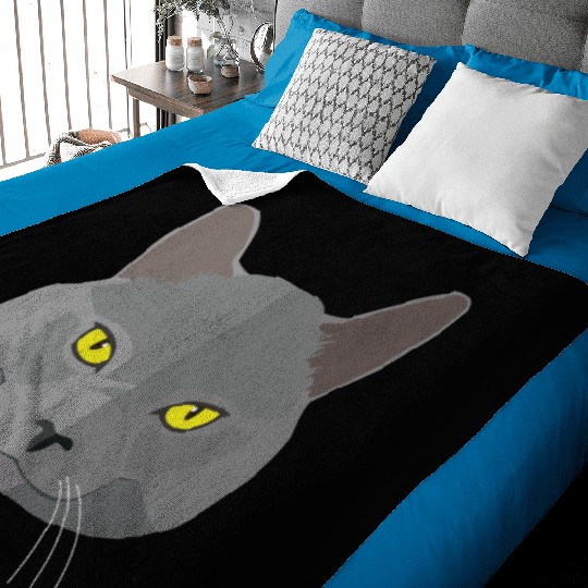 Cat face Baby Blankets