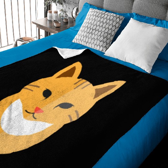 Cat face Baby Blankets