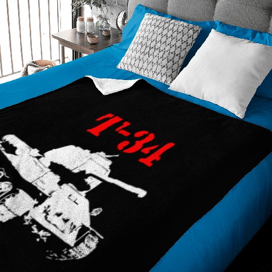 T 34 Soviet Russin World War II Tank Baby Blankets