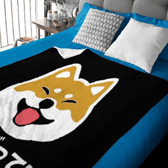 Never Give Up Shiba Inu Japanese Dog Baby Blankets