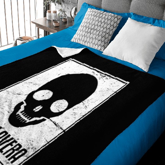La Calavera | Loteria Mexican Tarot Card Baby Blankets