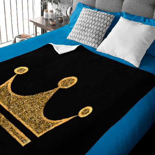Vip golden crown monarch king vector image rap art Baby Blankets