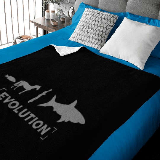 The Evoloution of Poker Fish Donkey Man Card Baby Blankets