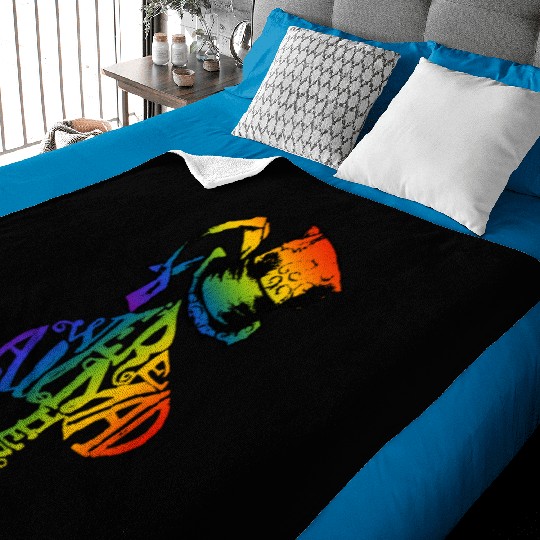 Alice in Wonderland | Were All Mad Here | Mad Hatter | LGBT Rainbow Baby Blankets