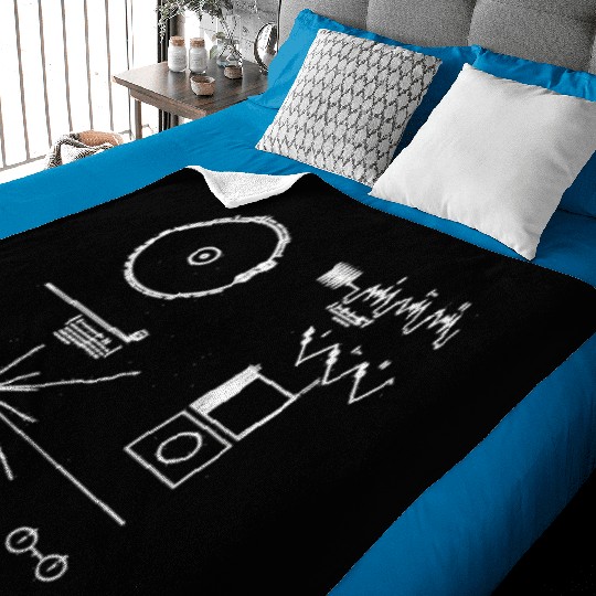 golden record NASA voyager space official images Baby Blankets