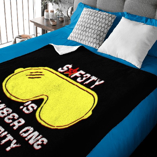 Safety Is Number One Priority - Crazy Russian Hacker Safetyglasses Baby Blankets