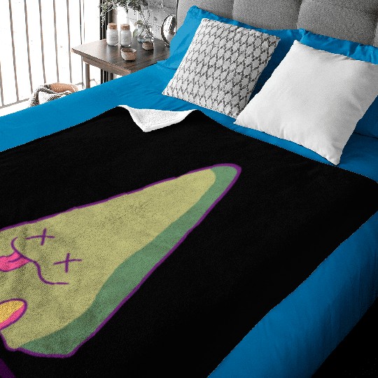 It's not an avocado , it's a zombie triangle! Baby Blankets