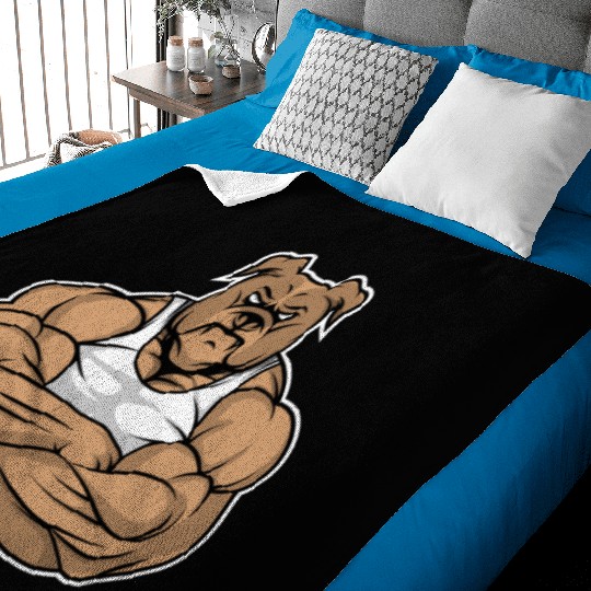 Dog Canine Pet Bulldog Pitbull Doberman Pug Gift I Baby Blankets