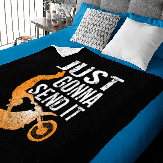 Just Gonna Send It Bike Baby Blankets