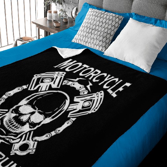 Born To Run Motorcycle Baby Blankets