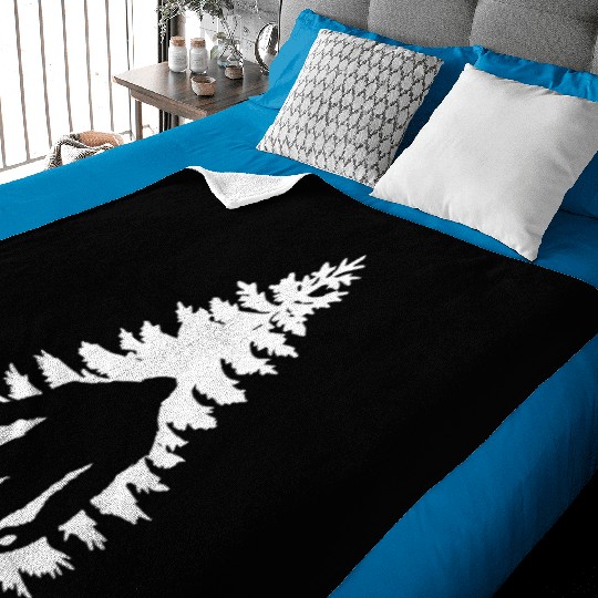 Bigfoot - bigfoot/sasquatch tree design Baby Blankets