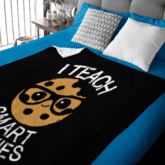 i teach smart cookies nerd Baby Blankets funny chef
