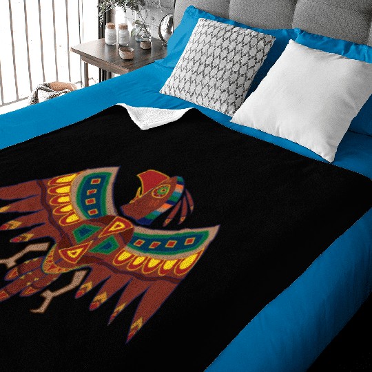 Native American Zodiac Falcon-3 (Aries) Baby Blankets