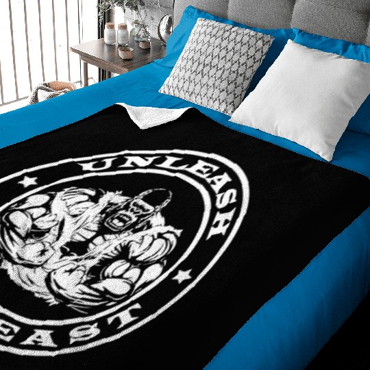 Unleash the Beast Gorilla Ape Bodybuilding Gym Top Baby Blankets