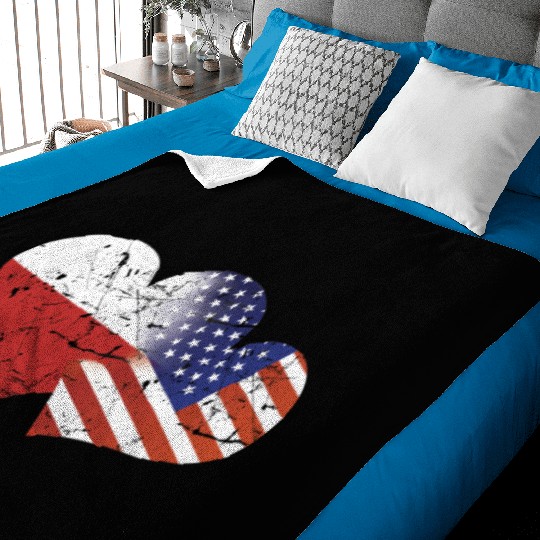 Poland Flag USA Flag Polish Independence Day Polish Flag American Flag Baby Blankets