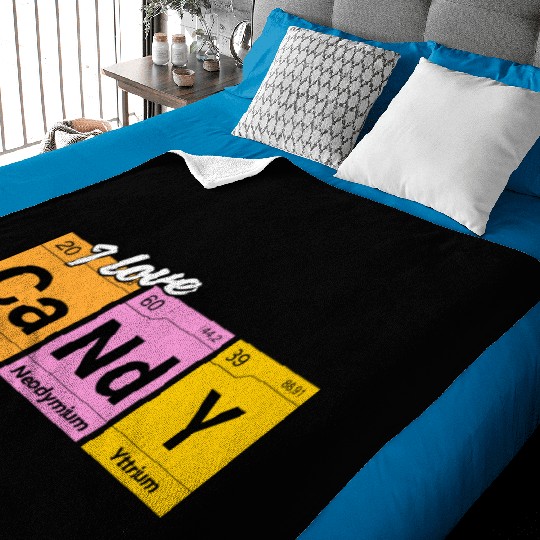 Candy love periodic table of elements Baby Blankets