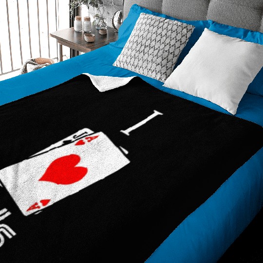 I Love BJs Blackjack 21 Casino Gambling Baby Blankets