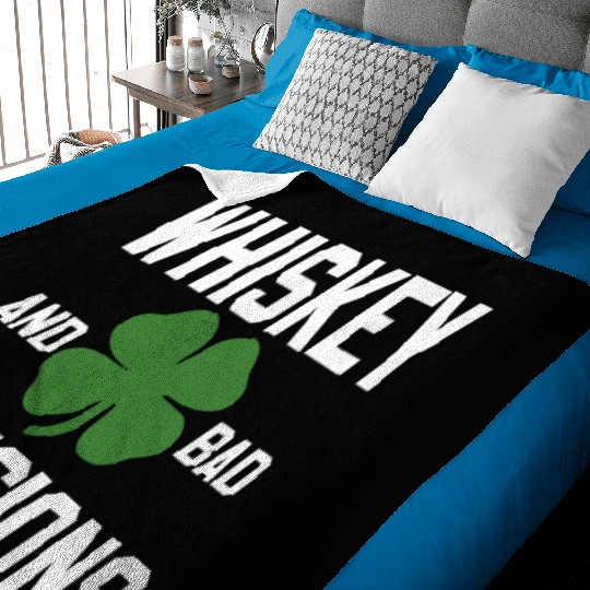Ireland Whiskey St Patricks Day Baby Blankets
