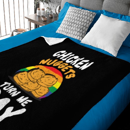 Funny Chicken Nuggets LGBT Baby Blankets