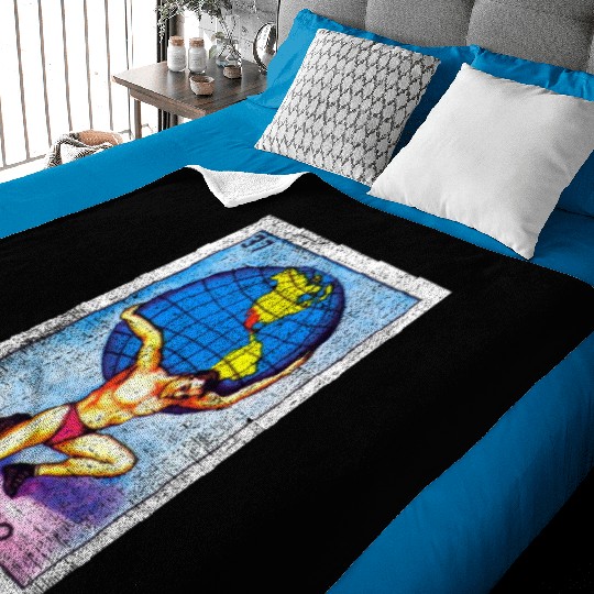 El Mundo Mexican Loteria Bingo Card Baby Blankets