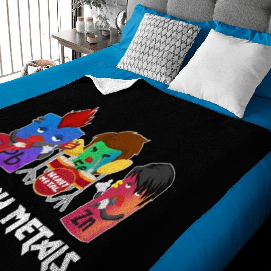 Funny Heavy Metals Chemistry Elements Rock Band Baby Blankets