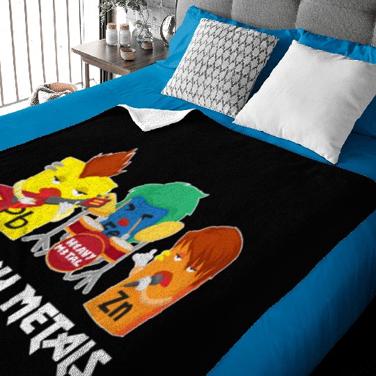 Funny Heavy Metals Chemistry Elements Rock Band Baby Blankets