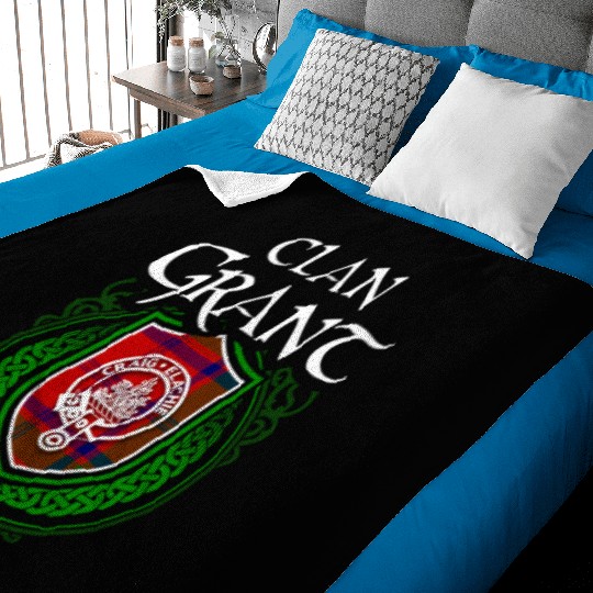 Grant Surname Scottish Clan Tartan Crest Badge Baby Blankets