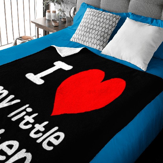 I Love my little Sister Baby Blankets