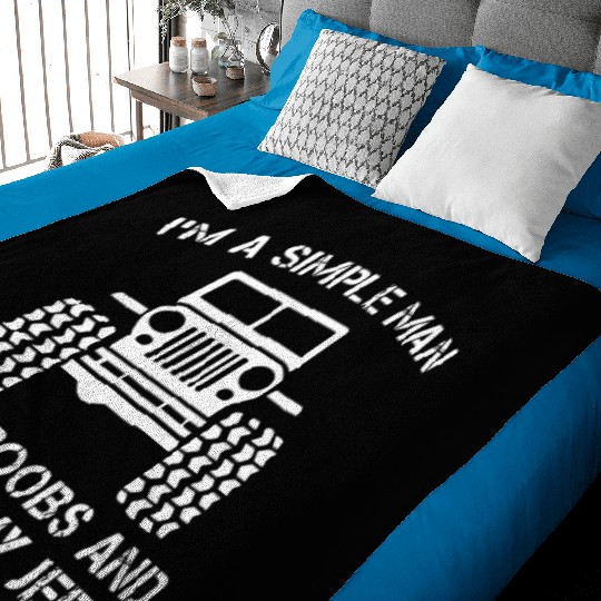 I am a simple man jeep Baby Blankets