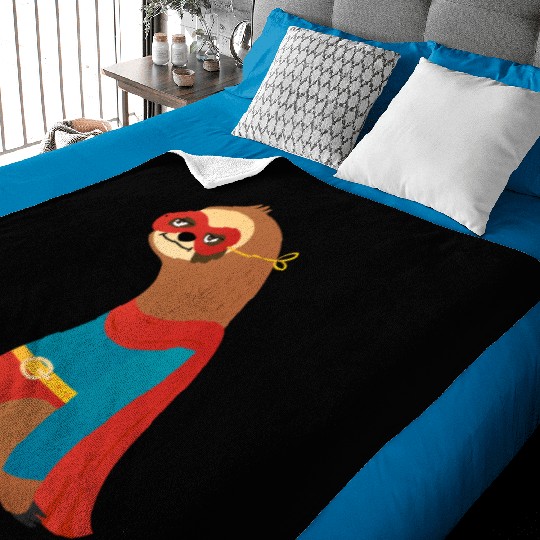 sloth superhero Baby Blankets