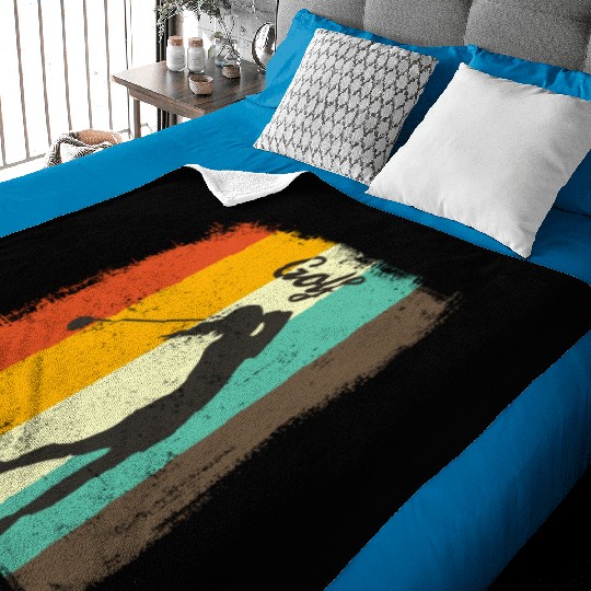 Golfing Retro 70s Vintage Golfer Women Gift Baby Blankets