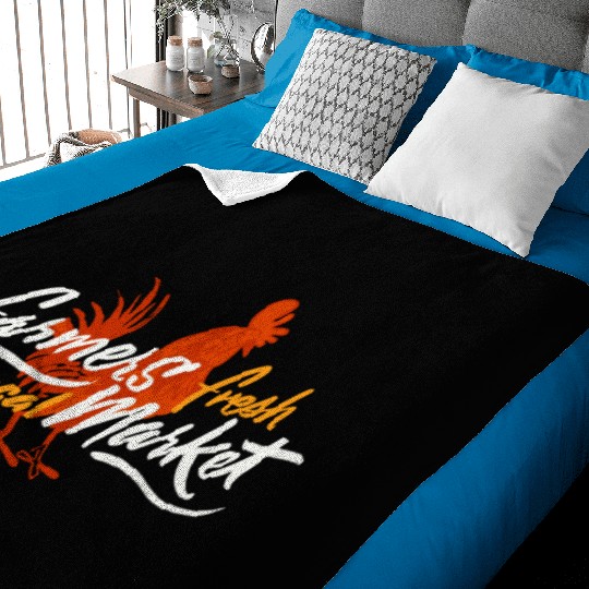 Rooster Farmers Market Baby Blankets