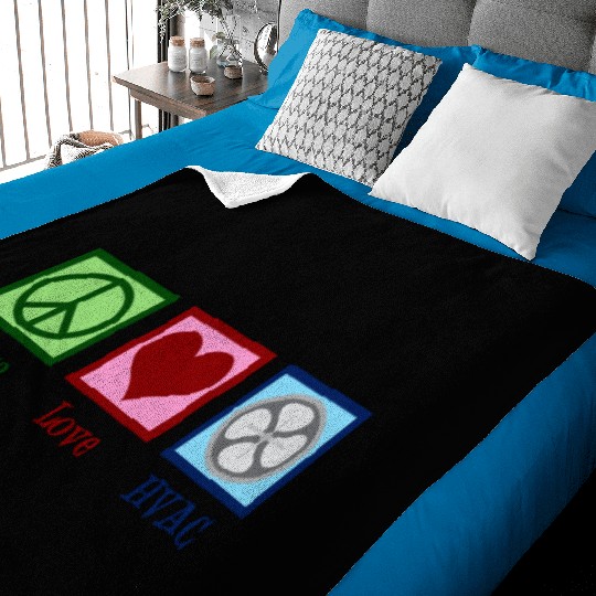 Peace Love HVAC Baby Blankets