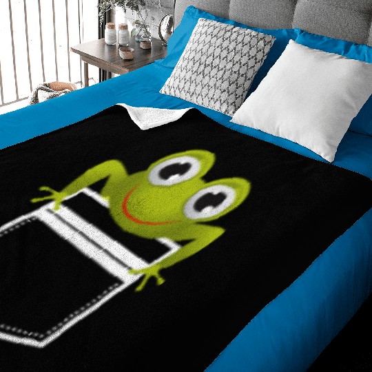Cute Pocket Frog Toad Amphibian Animal Gift Baby Blankets
