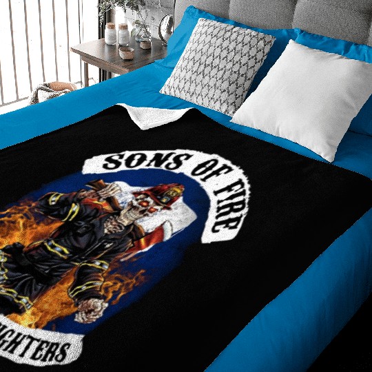 sons of fire wyoming firefighter Baby Blankets