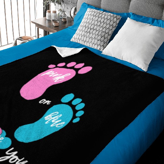 pink or blue we love you Baby Blankets