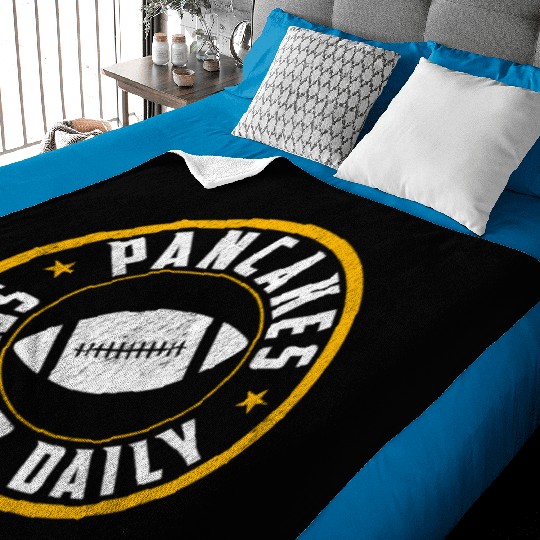 Football Offensive Lineman Pancakes Served Daily Baby Blankets