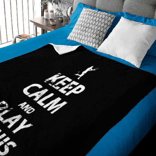 Keep Calm and Play Tennis Playing Tennis Funny Baby Blankets