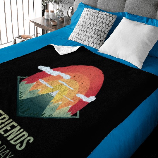 Snowboard No friends on powder day Ski Winter Gift Baby Blankets