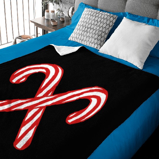 2 candy cane cross x delicious candy sugar sweet h Baby Blankets