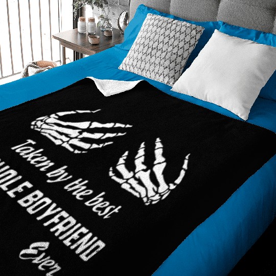 taken by the best asshole boyfriend ever boyfriend Baby Blankets