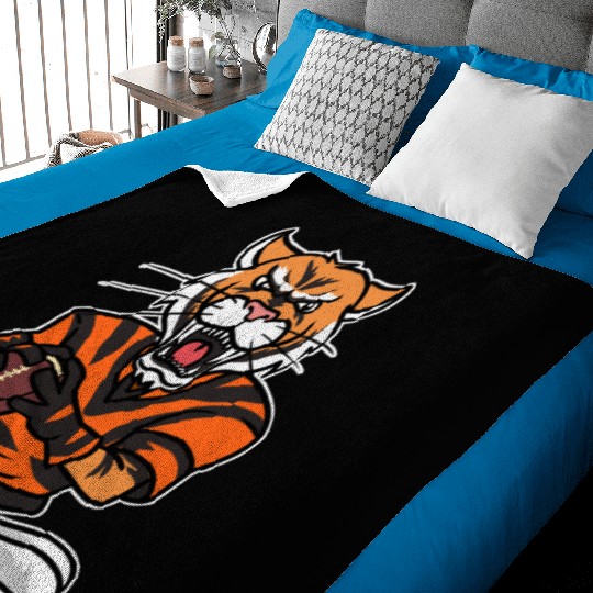 Tiger Football American Sport Match Active Baby Blankets