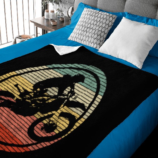 Vintage Motocross Enduro Dirt Bike Gift Baby Blankets