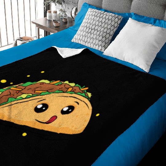 Delicious Taco Cartoon Baby Blankets