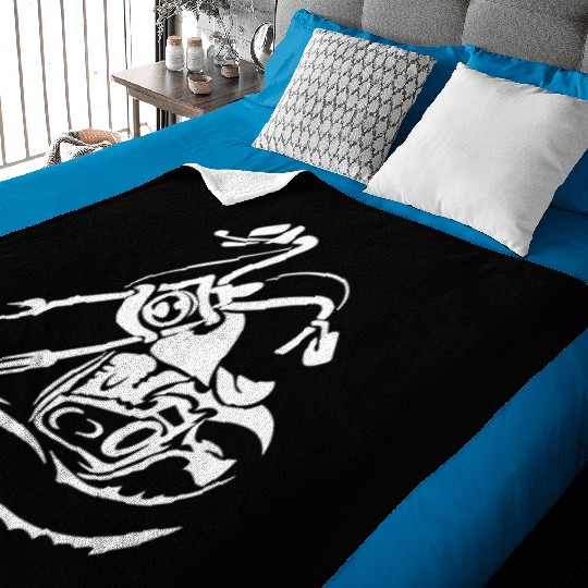 Motorcycle Chopper Cruiser Biker Mechanic Gift Baby Blankets