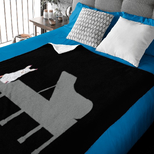 Cute Alpaca Llama Playing Piano Musician Gift Baby Blankets