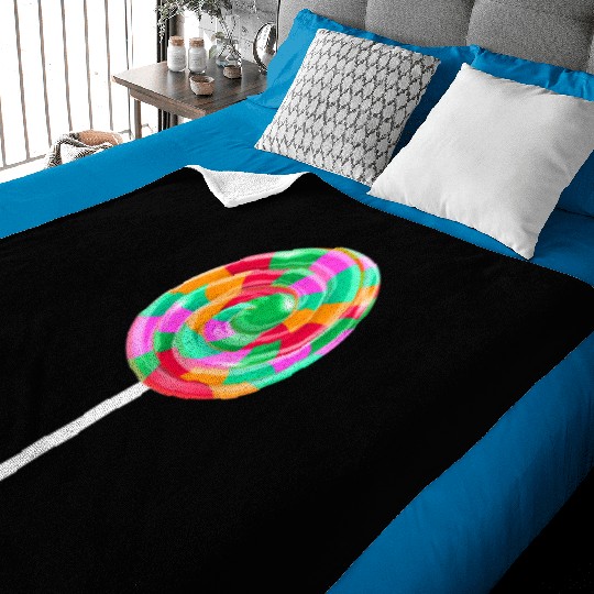 Lollipop Stick Swirl Sweet Candy Baby Blankets