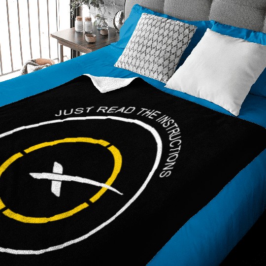 Read The Instructions SpaceX Droneship Elon Musk Baby Blankets