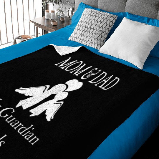 mom and dad my guardian angles mom Baby Blankets