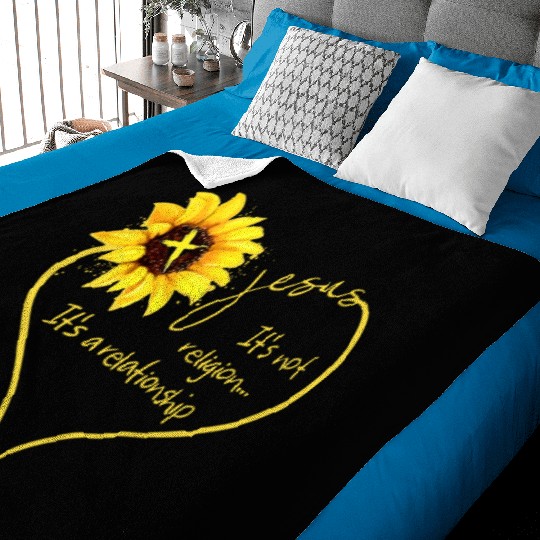 Jesus it is not religion it is a relationship jesu Baby Blankets